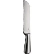 Alessi SG503 Mami Brotmesser, Stahl AISI 420 mattiert, 35 x 3 x 2 cm, Silber