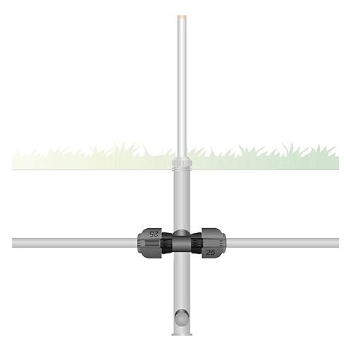  Gardena Sprinklersystem T-Stuck mit Gewinde: Verbindungsstuck fur Entwasserungsventil, 25 mm x 3/4 Zoll- Innengewinde, Quick&Easy Verbindungstechnik, selbstdichtende Gewindeverbindung (2790-20)