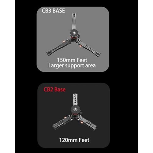  IFOOTAGE Cobra 3 Base Minipod, Mini Tripod Camera, Table Tripod for Photography, Robust Aluminium, for Sony, Nikon, Canon DSLR, Payload up to 17.64 lbs/8 kg, 150 mm Length, CB3 Base