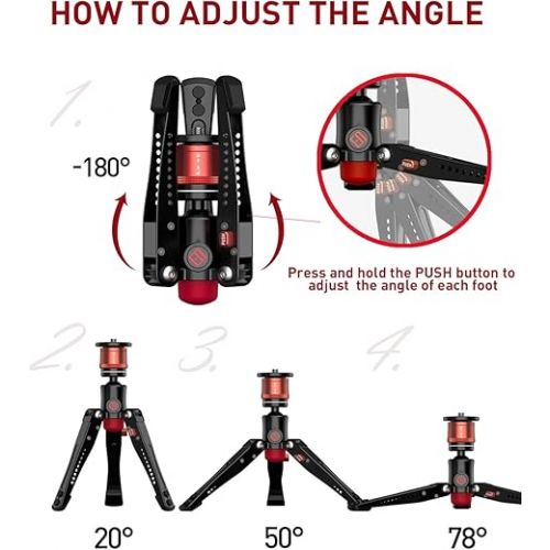  IFOOTAGE Cobra 3 Base Minipod, Mini Tripod Camera, Table Tripod for Photography, Robust Aluminium, for Sony, Nikon, Canon DSLR, Payload up to 17.64 lbs/8 kg, 150 mm Length, CB3 Base