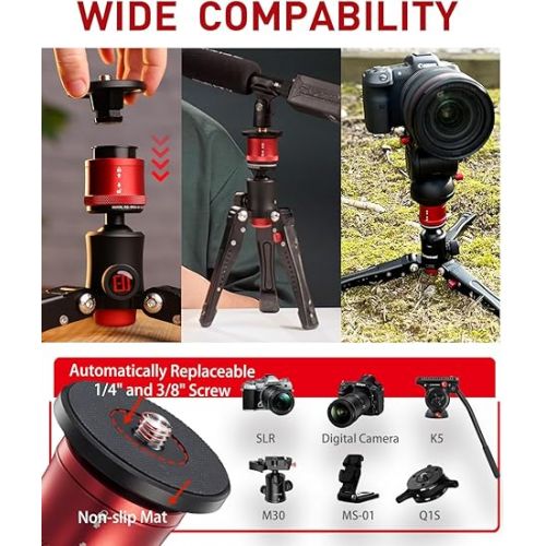  IFOOTAGE Cobra 3 Base Minipod, Mini Tripod Camera, Table Tripod for Photography, Robust Aluminium, for Sony, Nikon, Canon DSLR, Payload up to 17.64 lbs/8 kg, 150 mm Length, CB3 Base