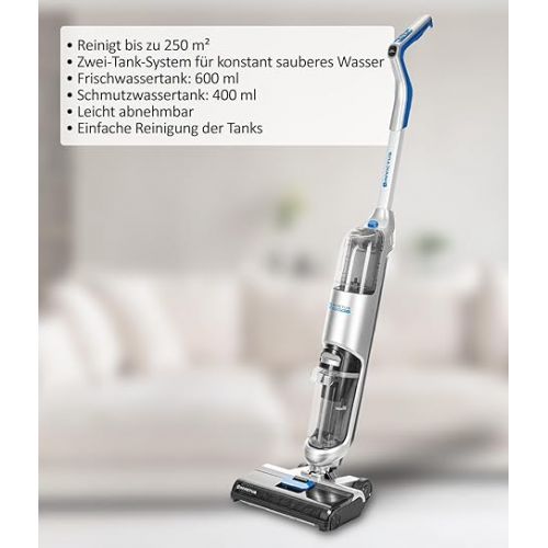  INVICTUS WD7 Cordless Wet and Dry Vacuum Cleaner Deluxe Set 17-Piece Self-Standing Vacuum Cleaner for Polishing, Includes Cleaning Concentrate, with Storage Station, Battery Vacuum Cleaner, Battery