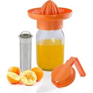 Manual Lemon Squeezer, Citrus Juicer, 2 in 1 Lime Press Coffee Maker for Cold Brew