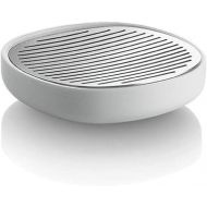 Alessi Birillo Soap Dish, White in 18/10 Stainless Steel Mirror Polished