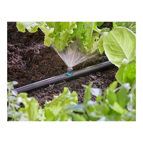  Gardena Micro-Drip-System Spray Nozzle 90 Degrees: 90 Degree Spray Head, Adjustable and Water-Saving Irrigation, Spray Range 2.5 m, Pack of 5 (13320-20) Anthracite, Turquoise