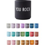 Design Letters Coffee Mug Friendship - You Rock - Mug with Saying, Danish Design Favourite Mug for Gifts for Women and Men - Coffee Mug in Porcelain, Decorative Coffee Mug