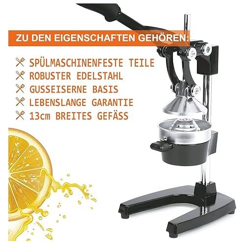  Zulay Manual Citrus Juicer for Oranges and Lemons, High-quality, Robust