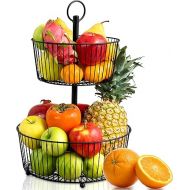 DEKOFY® Fruit Stand Black - Fruit Basket in Timeless Design - Fruit Bowl Black - Fruit Basket Stand