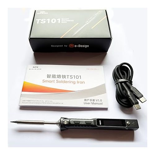  CROSS MARS Original TS101 Soldering Iron Upgrade from TS100 Portable Digital OLED Temperature Adjustable USB Type C Fast Heating Iron Soldering Iron Set (with TS-B2 Tip)