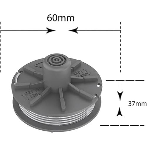  Odashen Pack of 6 Spool Compatible with Gardena 5307-20 Grass Trimmers, Replacement for Easycut 400 Art, Replacement for Turbo Trimmer Item No. 9805, 9806, 9807, 9808, 9809, 9827, 8846, 8847, 8848,