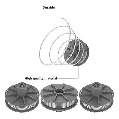  Odashen Pack of 6 Spool Compatible with Gardena 5307-20 Grass Trimmers, Replacement for Easycut 400 Art, Replacement for Turbo Trimmer Item No. 9805, 9806, 9807, 9808, 9809, 9827, 8846, 8847, 8848,