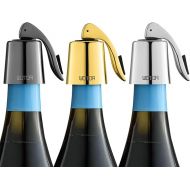 WOTOR Wine Stopper Stainless Steel Wine Bottle Stopper Reusable Leak-proof Keeps Wine Fresh (Three Colour Set)