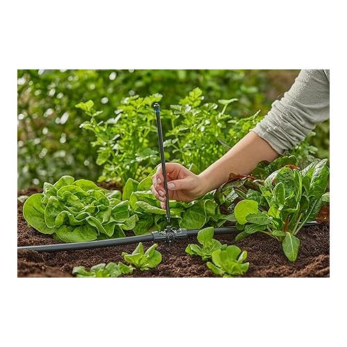  Gardena Micro-Drip-System Extension Pipe for Spray Nozzles: 20 cm Pipe for Extending Nozzles, for Automatic Irrigation System, Easy Connection Technology (13326-20), Anthracite
