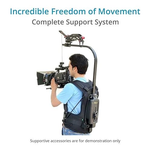  FLYCAM Flowline Starter Body Support Vest + 2-Axis Stabilization Arm for 3-Axis Gimbals and Cameras, Comfortable and Ergonomic Rig System for Fatigue-Free Photography (FLCM-FLN-PA-01)