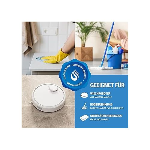  Maxxi Clean 3 x 750 ml floor cleaner with fresh fragrance, suitable for all mopping robots, universal cleaner concentrate, wiper fluid for floor, parquet, tiles, vacuum cleaner