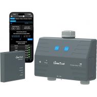 LinkTap D1 Wireless Irrigation Computer & Gateway - Smart Irrigation Clock with 2 Outputs, Integrated Water Quantity Counter, Real-time Error Detection & Notification, Weather Aware, IP66, Alexa