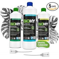 BiOHY High-Tech Set + Accessories, Floor Cleaner for Mop Robots, Glass Cleaner for Window Vacuum Cleaners, Carpet Cleaner for Washing Vacuum Cleaners, Dispenser, Sustainable and Clean, Lightning-fast