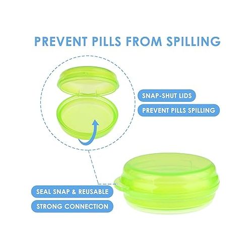  Amabro Small Pill Organiser Box, 7 Pieces Travel Pill Case, Portable Pill Container, Daily Mini Pill Case Holder for Bag, Purse, Briefcase, Pills, Medication, Cod Liver Oil