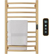 LNXGJJ Electric Towel Radiator Brushed Gold 135 W with Touch Switch Timer WiFi Intelligent Towel Dryer Electric, Radiator Bathroom Anthracite Bathroom Radiator, 450 x 720 mm