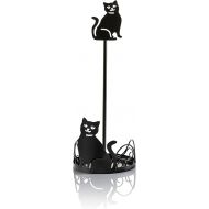 Cat Paper Roll Holder - Metal Kitchen Roll Holder, Diameter 15 cm, Height 42 cm, Kitchen Roll Holder No Drilling Required