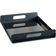 Alessi Vassily 45 cm Rectangular Tray in 18/10 Stainless Steel Mirror Polished with Handles in Black Thermoplastic Resin