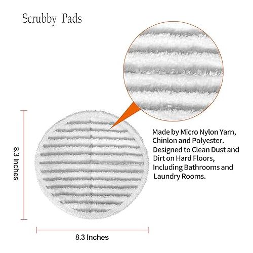  MATFORCA -Mop Pads Compatible with Bissell Spinwave 2124 2039 2039A 2039Q 2039T 2039W 20391 20395 2307 2315A Models Hard Floor Mop Compare to Part Numbers 1611297 and 1612988