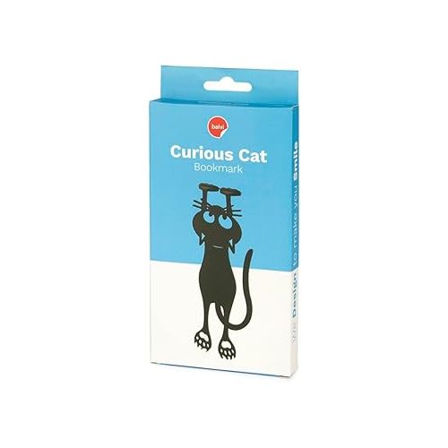  Balvi Lesezeichen Curious Cat Farbe schwarz Katzenform 12cm Kunststoff/Nylon