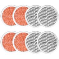 KEEPOW Mop Cleaning Pads Replacement for Bissell Spinwave 20522 2039A 2124 (4 Orange + 4 Grey)