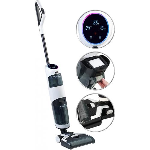  Sichler Haushaltsgerate Vacuum Cleaner: High Power 2-in-1 Floor Mop Vacuum Cleaner with Battery, OLED Display, 17 kPa, 220 W (Wet and Dry Vacuum Cleaner, Household Helper)