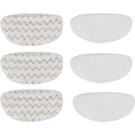 Supremery 6 x Microfibre Pads Compatible with Bissell Vac & Steam Titanium Cleaning Pads, Replacement Covers, Washable, Replaces 1252 Cleaning Pads