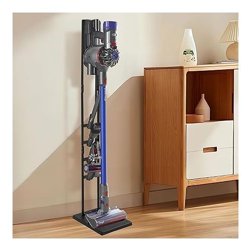  OUTBROS Staubsauger Stander, Kompatibel fur Dyson Gen5 V15s V15 V12 Slim V11 V10 V8 V7 V6 Bodenstander,Zubehorhalter Speichern und Organisieren, Schwarz