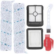 DingGreat Pack of 2 replacement filters and 2 pieces multi-surface brush roll for BISSELL Crosswave Cordless Max Series 2554 2590 2593 2596