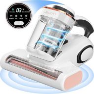 JIGOO J300 Mite Vacuum Cleaner with Dust Mite Sensor and UV Light, 500 W Mite Vacuum Cleaner with Intelligent LED Display, for Allergy Sufferers, Removes 99.9% Allergens, for Mattresses, Beds and