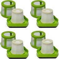 PUREBURG Pack of 4 Washable Vacuum Filters Compatible with Bissell 1987N 1782 PET HAIR ERASER HANDHELD Pet Hair Eraser for Wireless Pet Vacuum Cleaner + Mesh Frame Filter