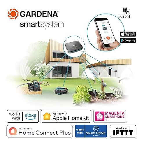  Gardena smart sensor control set: smart sensor, smart water control and smart gateway, all in one set, allows app-controlled and fully automatic watering of the garden (19202-20)