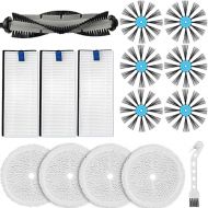 QAQGEAR Replacement Accessory Kit for Bissell 3115 SpinWave Hard Floor Expert Wet and Dry Robot Vacuum and EV675 Robot Vacuum Cleaner (1 Main Brush, 6 Side Brush, 3 Filters, 4 Mop Pads)