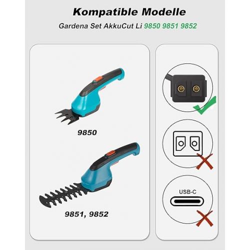  5.5 V Charging Cable Charger Power Supply for Gardena Battery Grass 9850, 9851, 9852 Battery Grass Shears ComfortCut ClassicCut