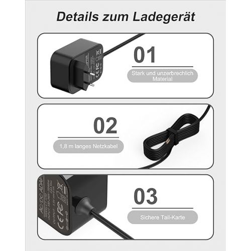  5.5 V Charging Cable Charger Power Supply for Gardena Battery Grass 9850, 9851, 9852 Battery Grass Shears ComfortCut ClassicCut