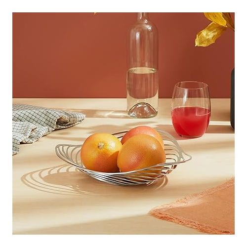  Alessi ACO02 Trinity Korbschale aus Edelstahl 18/10 glanzend poliert ? 26,0cm, 12 x 27 x 12.5 cm