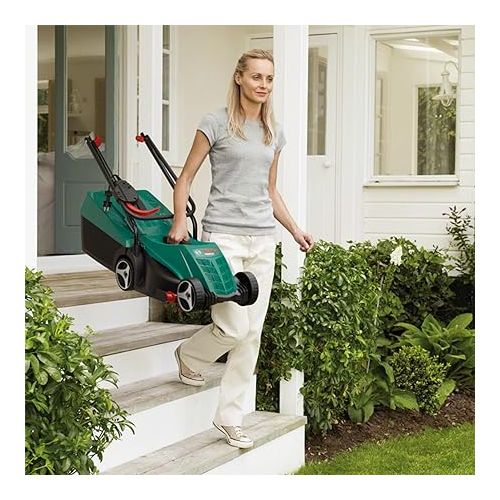  Bosch Lawnmower Rotak 32 (1200 W, cutting width: 32 cm, lawns up to 350 m², in carton packaging)