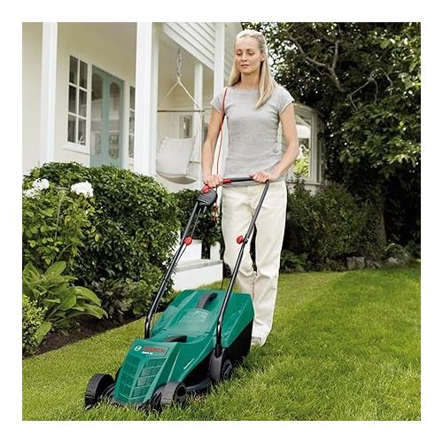  Bosch Lawnmower Rotak 32 (1200 W, cutting width: 32 cm, lawns up to 350 m², in carton packaging)