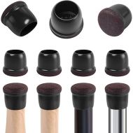 RCHYFEED Pack of 24 Chair Leg Caps with Felt Black Silicone, 20-28 mm Elastic Protective Caps for Chair Legs, Mute and Scratch-Resistant, Chair Leg Protectors with Felt, Felt Gliders for Chairs (Round