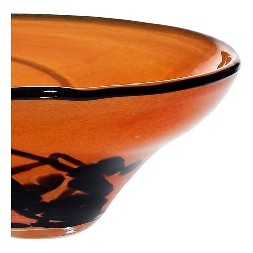  CRISTALICA Dream Pavel Bowl Orange / Black Diameter 20 cm