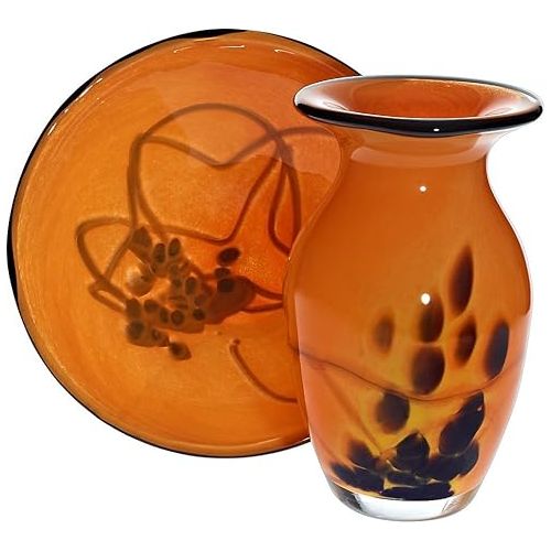  CRISTALICA Dream Pavel Bowl Orange / Black Diameter 20 cm