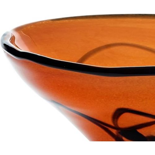  CRISTALICA Dream Pavel Bowl Orange / Black Diameter 20 cm