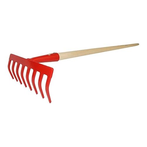  SHW-FIRE Professional Garden Set - Garden Rake and Hoe with Heart Leaf for Gardening