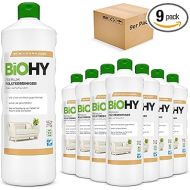 BiOHY Premium Upholstery Cleaner (9 x 1 Litre) | Organic Concentrate for Upholstery, Sofas, Carpets & Textiles | Suitable for Wet Vacuum Cleaners & Other Devices | Odour-Dissolving Stain Remover