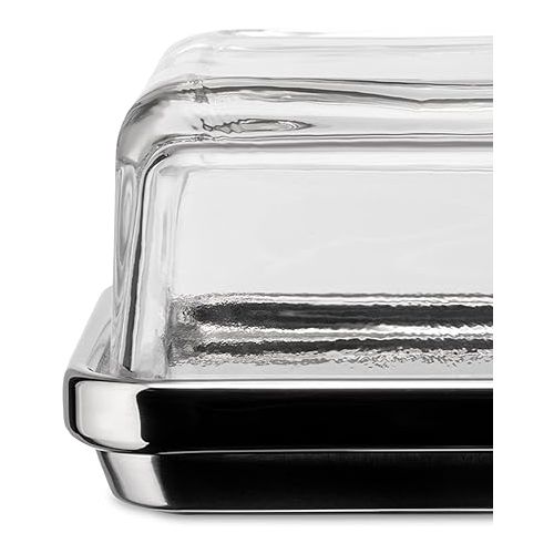  Alessi ES03 Butter Dish, Steel, Stainless Steel