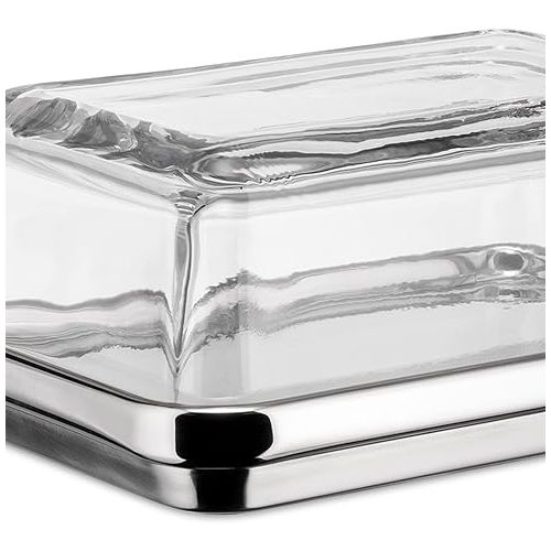  Alessi ES03 Butter Dish, Steel, Stainless Steel