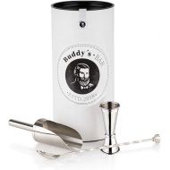 Buddy´s Bar - Gin-Tonic Basic Set, Bar Equipment, Shiny Stainless Steel Look, Food Safe, Dishwasher Safe, Long Drink Set Including Gift Box